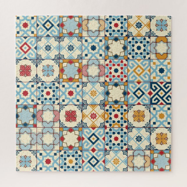 Puzzle Carrelage marocain, motif sans couture colorée. (Vertical)
