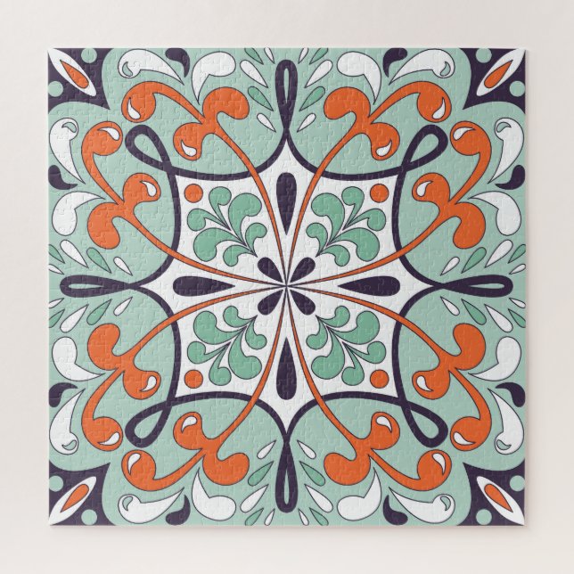 Puzzle Carrelage marocain oriental Design floral (Vertical)