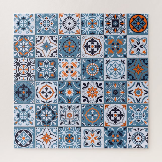 Puzzle Carrelage marocain : Vintage Élégance sans Seamles (Vertical)