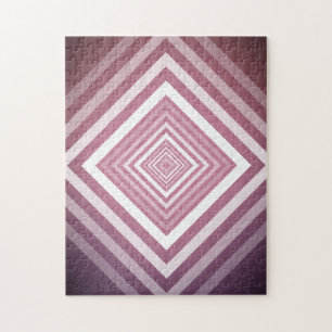 Puzzle Carrés de dégradé rose et blanc moderne