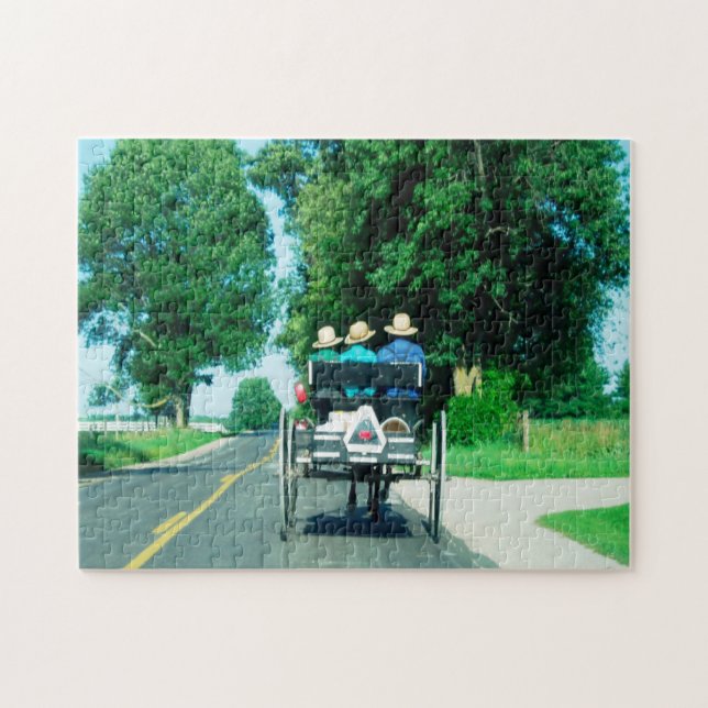 Puzzle Carrosse Amish Indiana. (Horizontal)