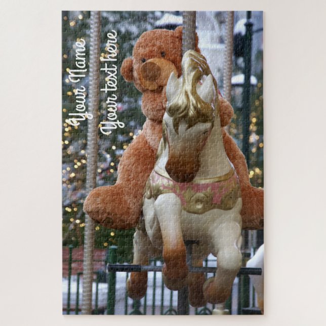Puzzle Carrousel avec ours en peluche (Vertical)