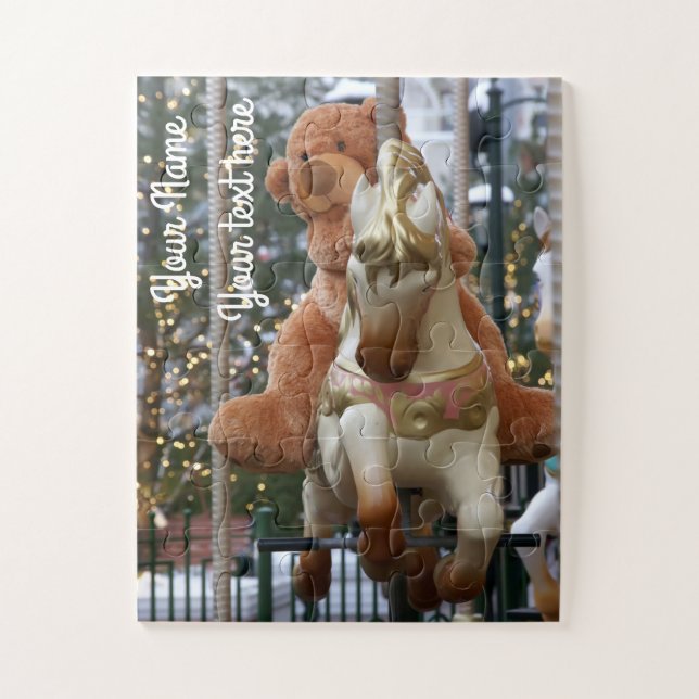 Puzzle Carrousel avec ours en peluche (Vertical)