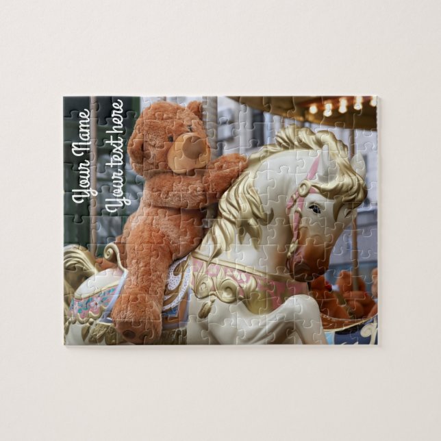 Puzzle Carrousel avec ours en peluche (Horizontal)