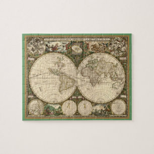 Puzzle Carte 1660 du monde d'antiquité par Frederick de