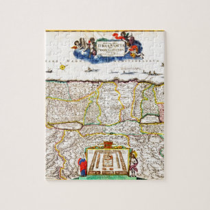 Puzzle Carte 1720 de Funck de la Terre Sainte de l'Israël