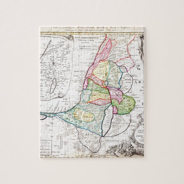 Puzzle Carte 1750 d'héritiers de Homann de l'Israël (Vertical)