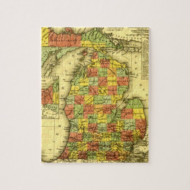 Puzzle Carte 1853 vive de l'allégeance vraie MI (Vertical)