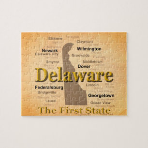 Puzzle Carte âgée de fierté d'état du Delaware