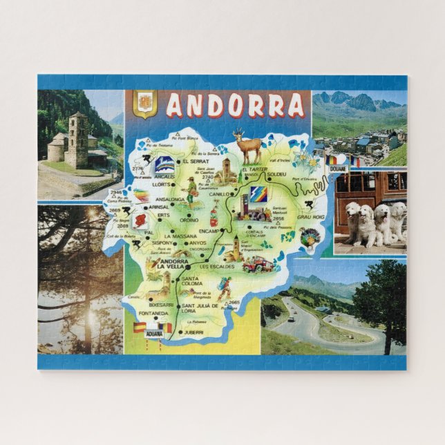 Puzzle Carte ancienne d'Andorre  (Horizontal)