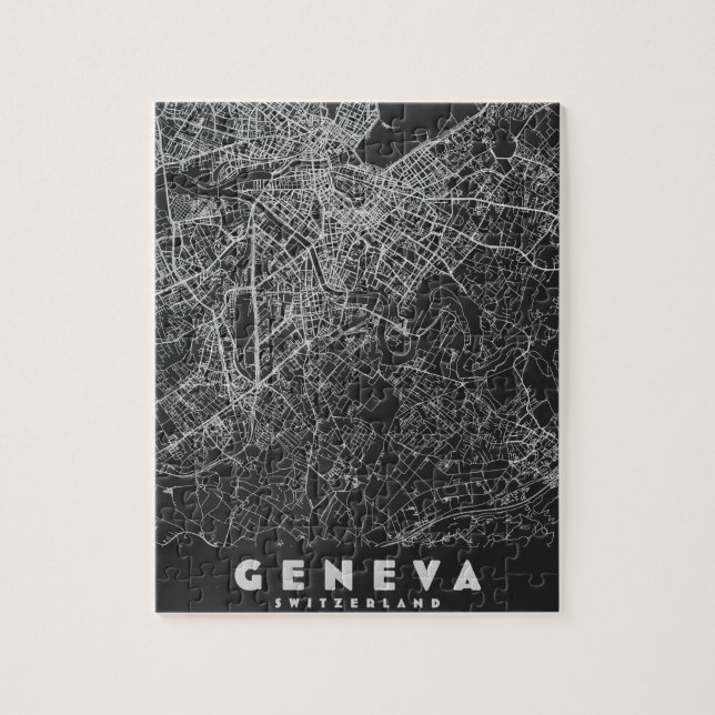 Puzzle Carte ancienne de Genève Suisse (Vertical)