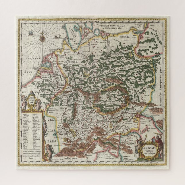 Puzzle Carte ancienne de l'Allemagne (Vertical)
