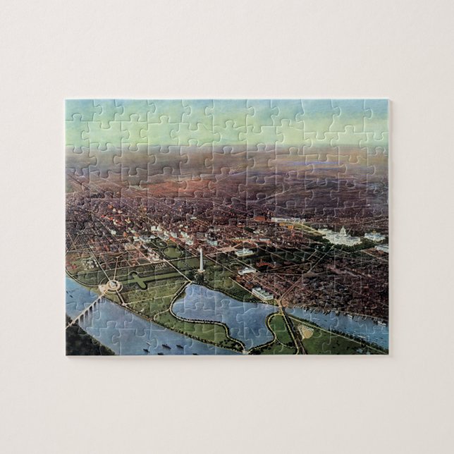 Puzzle Carte ancienne de Washington DC et de la rivière P (Horizontal)