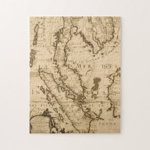 Puzzle Carte antique d'Asie du Sud-Est   1687