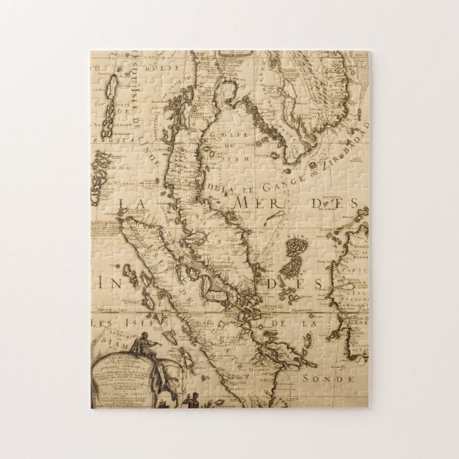 Puzzle Carte antique d'Asie du Sud-Est | 1687 (Vertical)