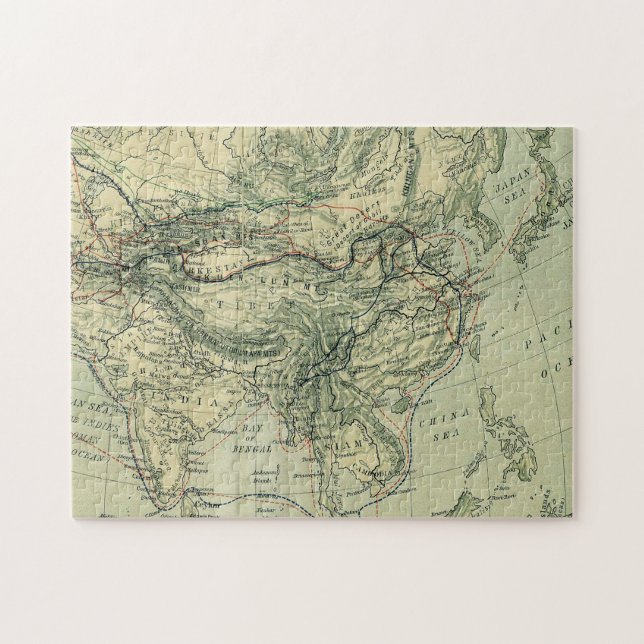 Puzzle Carte antique de l'Inde et du Tibet (Horizontal)
