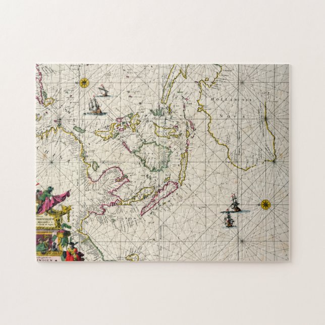 Puzzle Carte antique des Indes est (Horizontal)