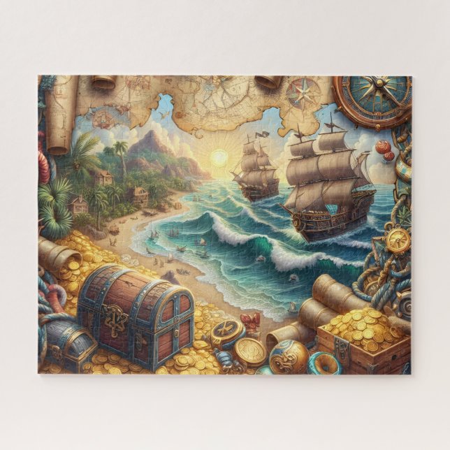 Puzzle Carte au trésor pirate (Horizontal)