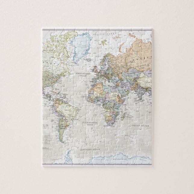Puzzle Carte classique du monde (Vertical)