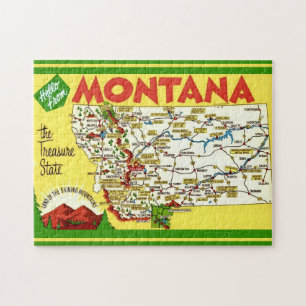 Puzzle Carte colorée Montana 11x14
