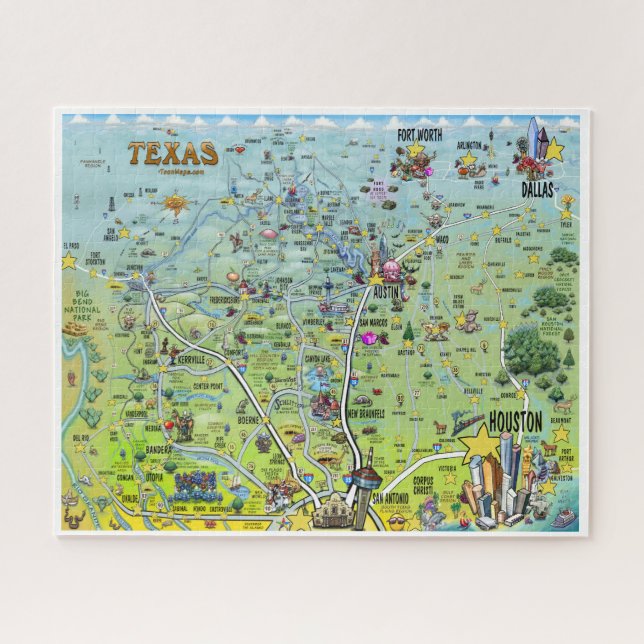 Puzzle Carte d'amusement du Texas (Horizontal)