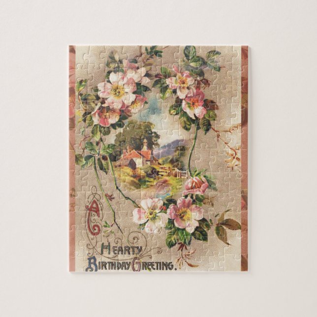 Puzzle Carte d'anniversaire vintage (Vertical)
