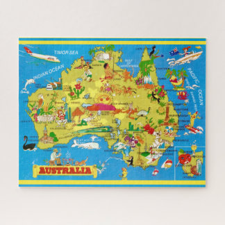 Puzzle Carte d'Australie 16x20