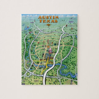 Puzzle Carte de bande dessinée d'Austin le Texas