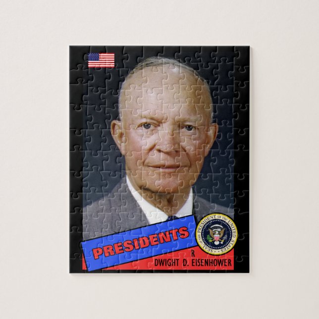 Puzzle Carte de baseball de Dwight D. Eisenhower (Vertical)