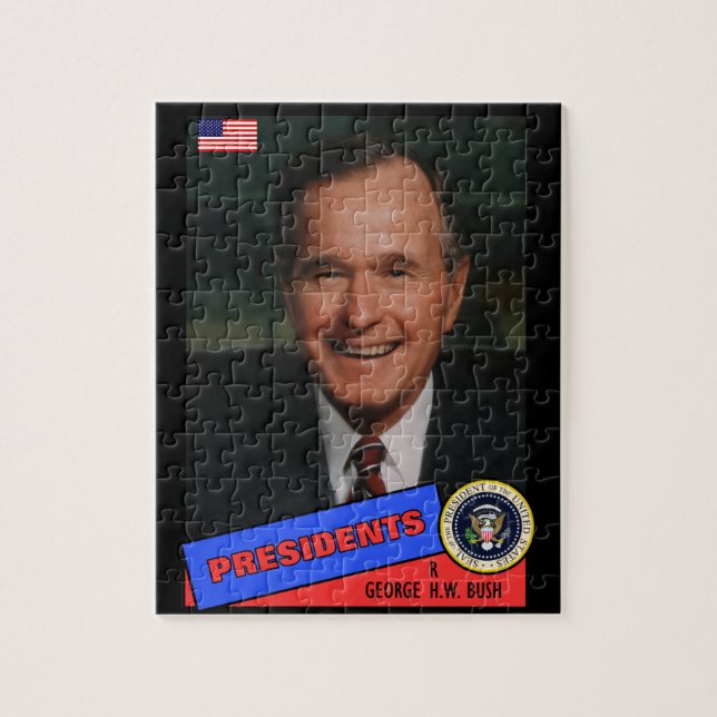 Puzzle Carte de baseball de George H.W. Bush (Vertical)