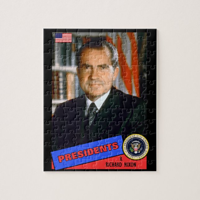 Puzzle Carte de baseball de Richard Nixon (Vertical)