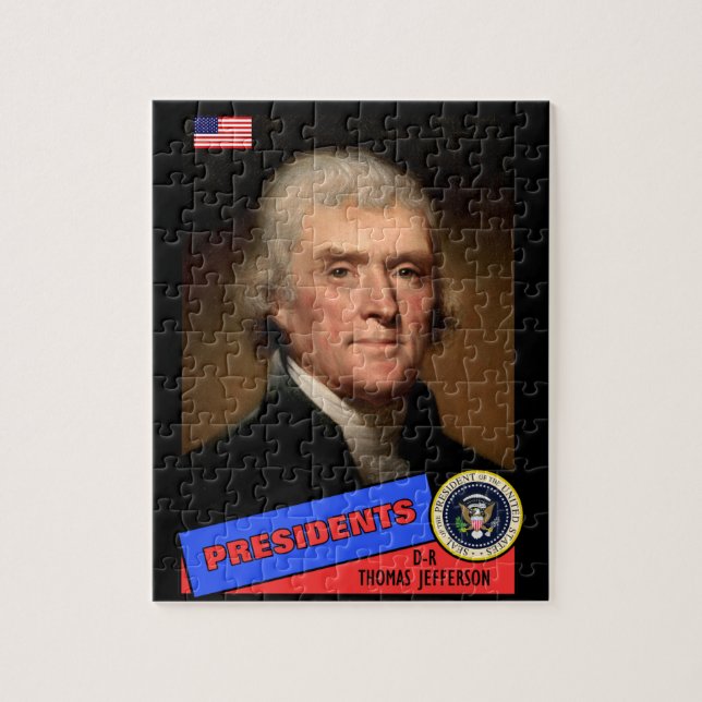 Puzzle Carte de baseball de Thomas Jefferson (Vertical)