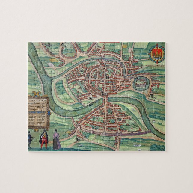 Puzzle Carte de Bristol, de "Civitates Orbis Terrarum" (Horizontal)