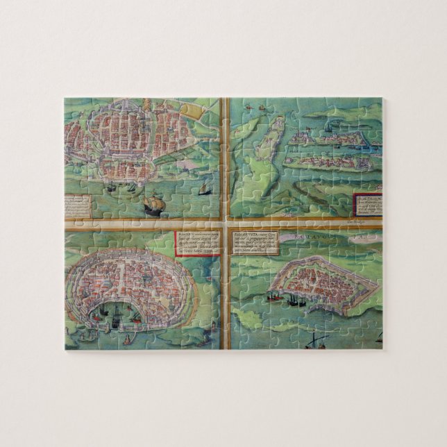 Puzzle Carte de Calais, de Malte, de Rhodes, et de (Horizontal)