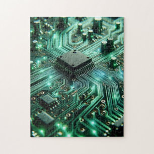 Puzzle Carte de circuit avec énergie verte
