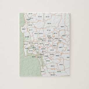 Puzzle Carte de code postal de San Diego