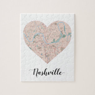 Puzzle Carte de coeur de Nashville