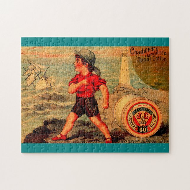 Puzzle Carte de commerce victorienne Chadwick’s Imported  (Horizontal)