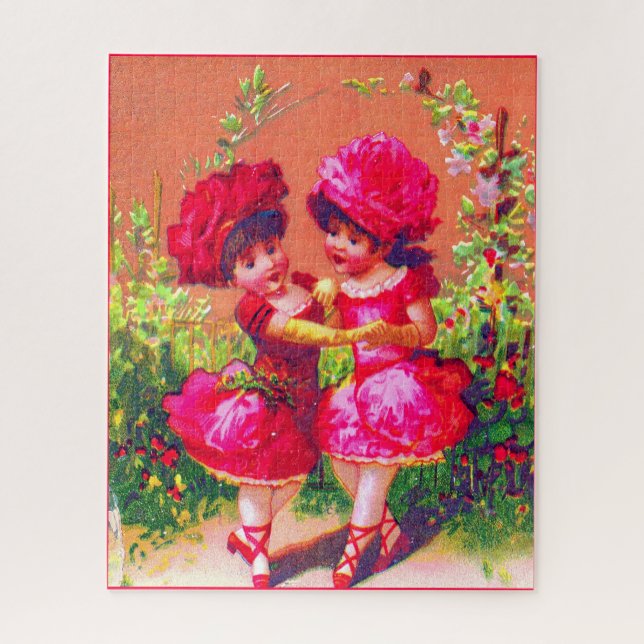 Puzzle Carte de commerce victorienne petits danseurs en r (Vertical)