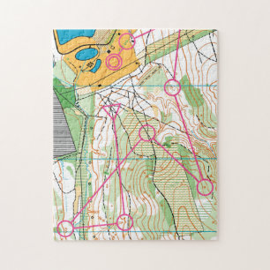 Puzzle - carte de course d'orientation