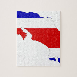 Puzzle Carte de drapeau du Costa Rica