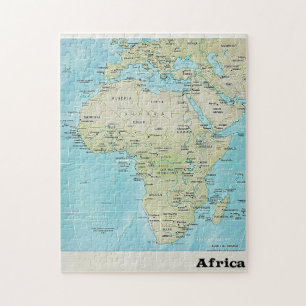 Puzzle Carte de géographie de l'Afrique : Une casse-tête