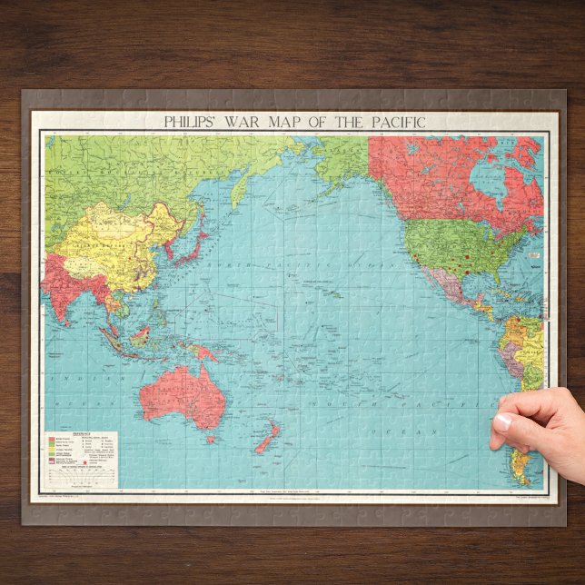 Puzzle Carte de guerre du Pacifique de Philips, 1945 (Créateur téléchargé)