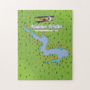 Puzzle Carte de Kielder Water Northumberland Royaume-Uni