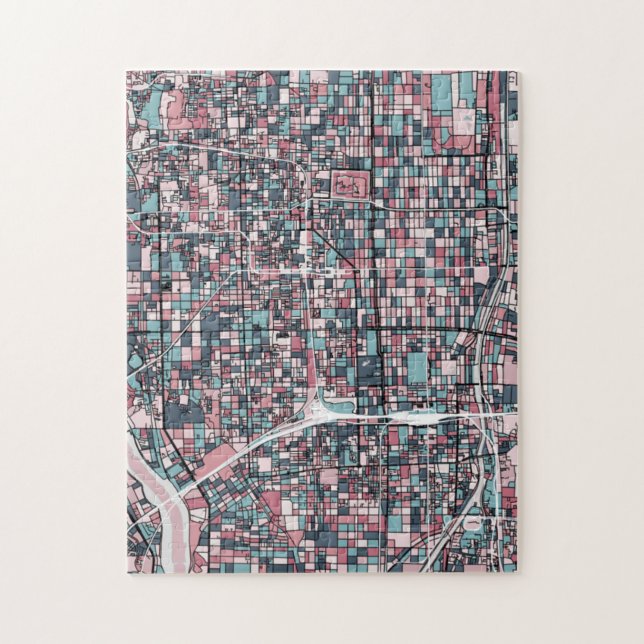 Puzzle Carte de Kyoto Japon (Vertical)