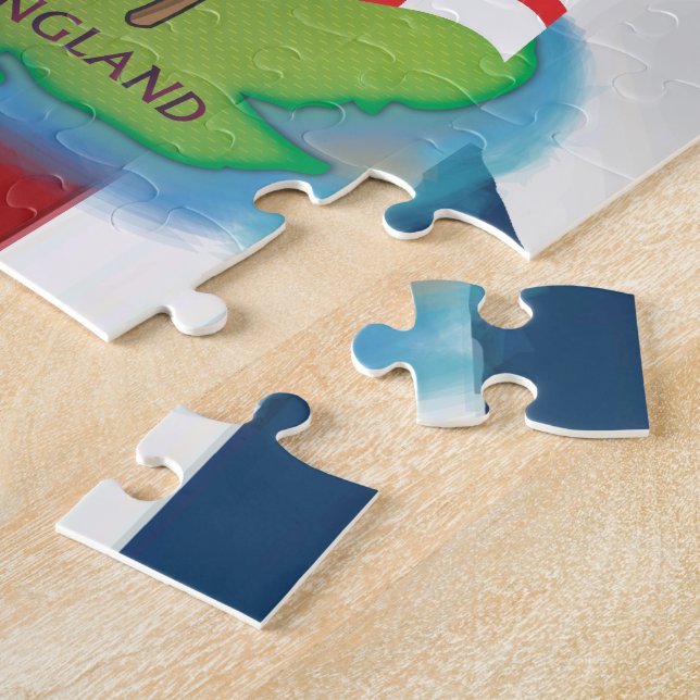Puzzle Carte de la bande dessinée des îles britanniques (Côté)