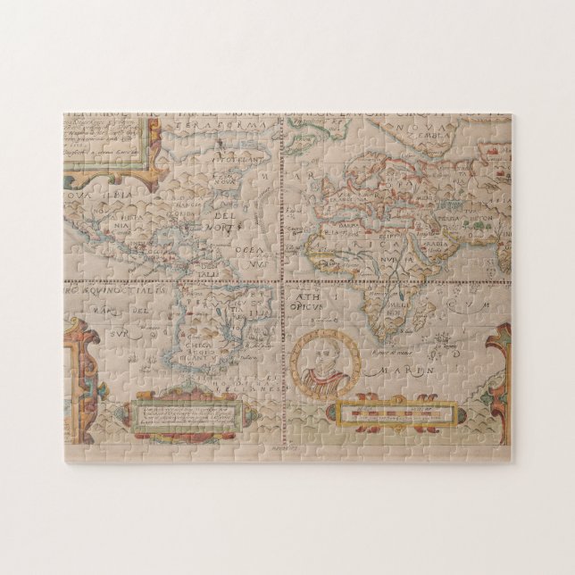 Puzzle Carte de la circumnavigation de Drake du globe (Horizontal)
