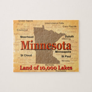 Puzzle Carte de la Fierté d'État du Minnesota