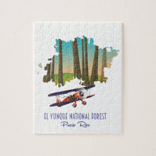 Puzzle carte de la forêt nationale El Yunque de Porto Ric