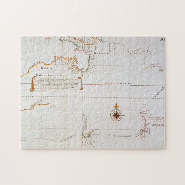 Puzzle Carte de la nouvelle Hollande | maintenant (Horizontal)